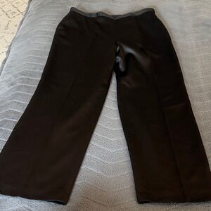 Kasper Black Satin Wide Leg Pants